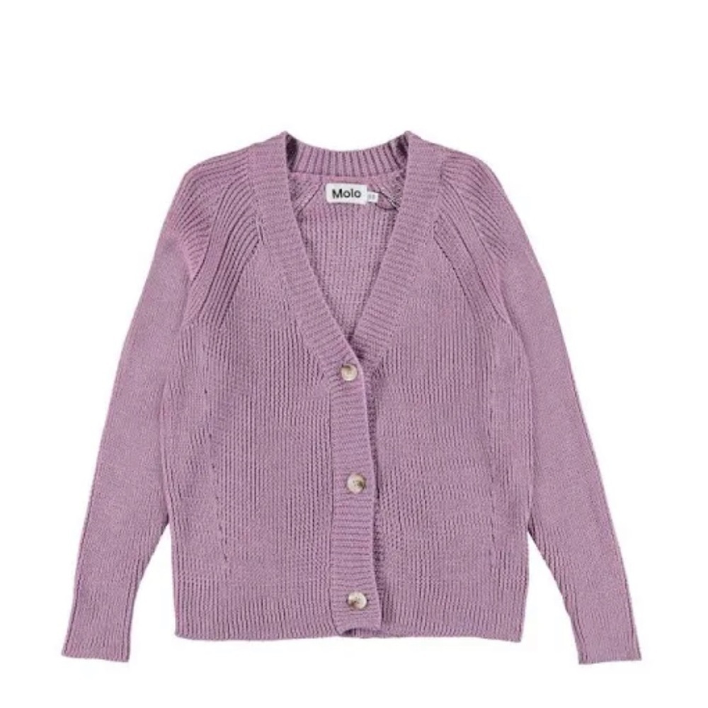 Molo Kids Lavender Cardigan Sweater euro as 98/104